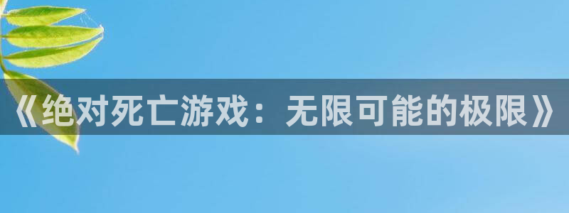 杏宇娱乐平台最新版下载安装：《绝对死亡游戏：无限可能的极限》